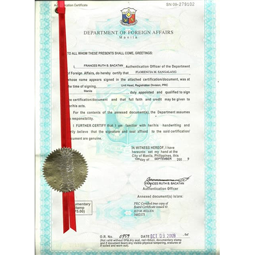 Conversion Certificate