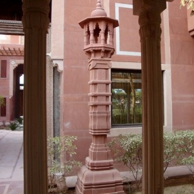 Pink Sand Stone Pillar Pink Sand Stone Pillar