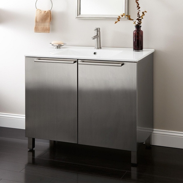 Floor mounted vanity