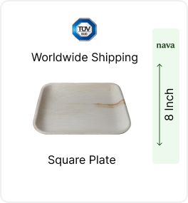 Palm Leaf Square Plate