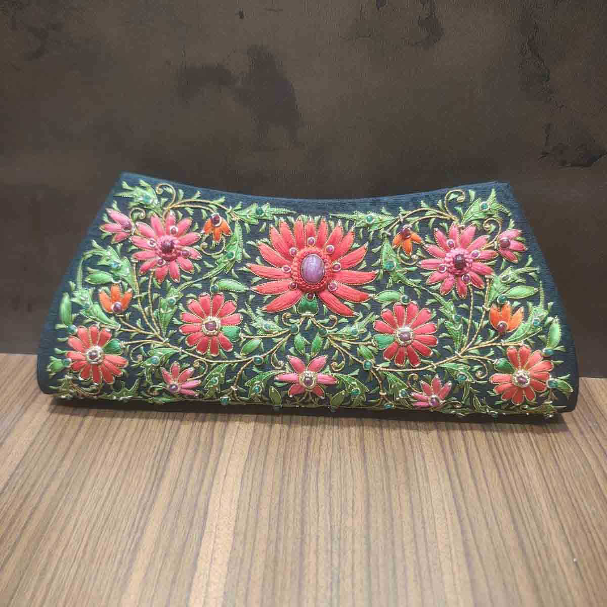 Black With Flowers And Se..
