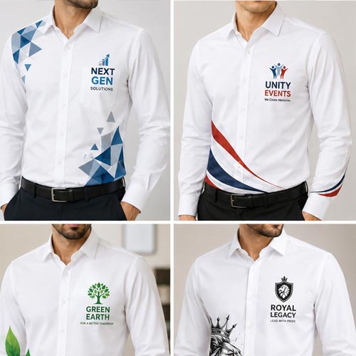 Custom Printed White Shirts