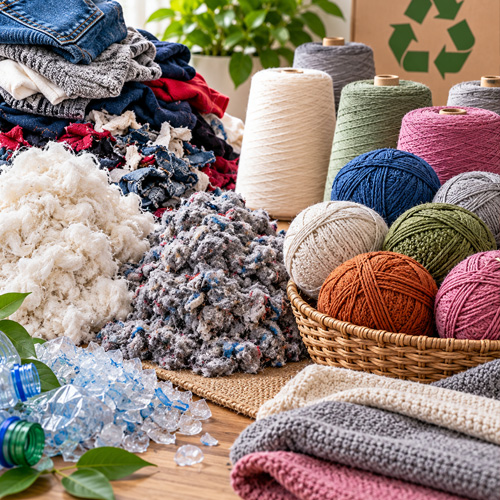 Raw Fiber Used In Making Of Recycled Yarn