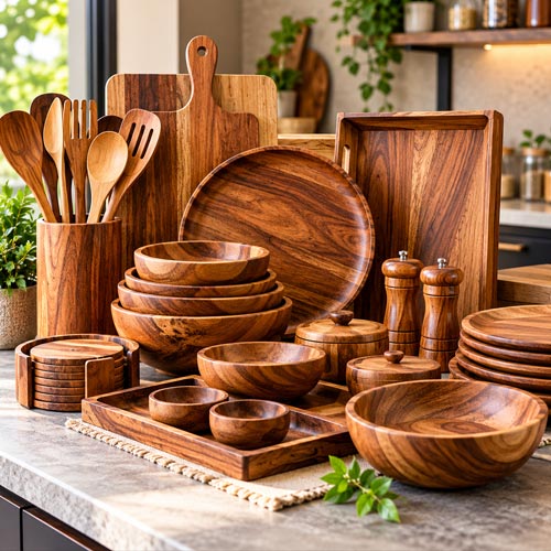 Wooden Kitchenware And Tableware