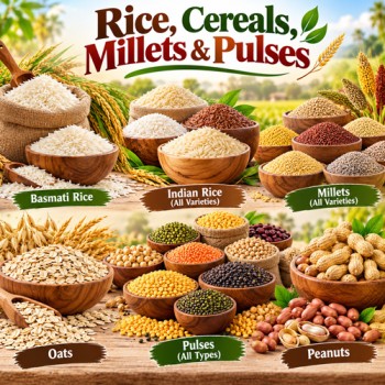 Rice, Cereals, Millets & Pulses